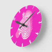 Roze Zebra Ronde Klok (Hoek)