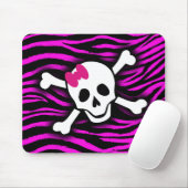 Roze Zebra schedel Muismat (Met muis)