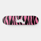 Roze Zebra skateboard (Horizontaal)
