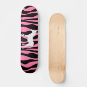 Roze Zebra skateboard (Voorkant)