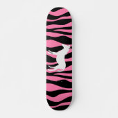 Roze Zebra skateboard (Voorkant)