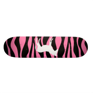 Roze Zebra skateboard