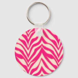 Roze Zebra Sleutelhanger