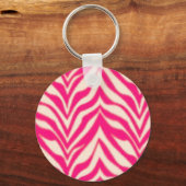 Roze Zebra Sleutelhanger (Voorkant)