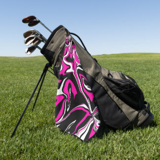 Roze zebra smelt golfhanddoek