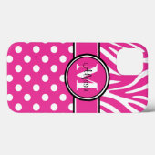 Roze Zebra Stippen op maat Case-Mate iPhone Case (Achterkant (horizontaal))