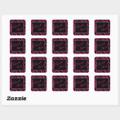 Roze Zebra Streep Dank u Stickers (Vel)