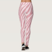 Roze zebra streep leggings (Achterkant)