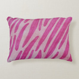 Roze zebra strepen accent kussen