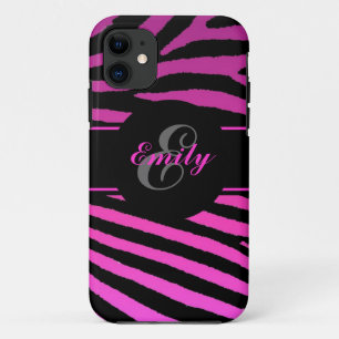roze zebra strepen iPhone 5 hoesje