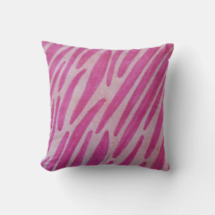 Roze zebra strepen kussen