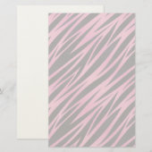 Roze Zebra Stripe achtergrond Briefpapier (Voorkant / Achterkant)
