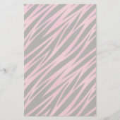 Roze Zebra Stripe achtergrond Briefpapier (Voorkant)