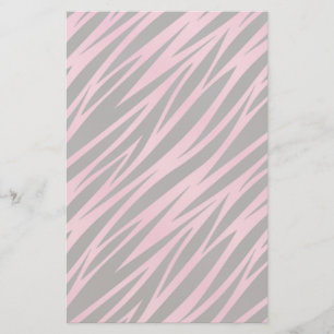 Roze Zebra Stripe achtergrond Briefpapier