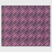 Roze Zebra Stripe Achtergrond Cadeaupapier (Vlak)