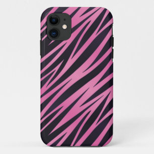Roze Zebra Stripe achtergrond Case-Mate iPhone Case
