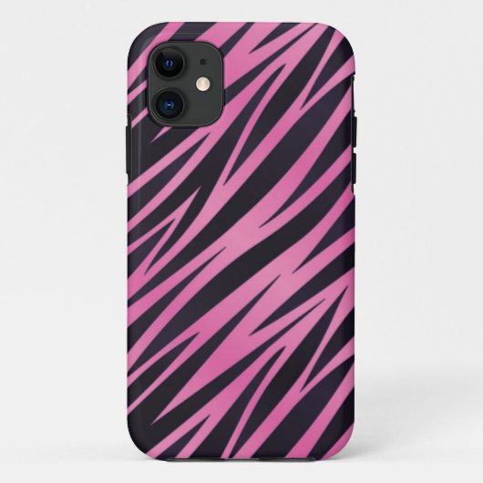 Roze Zebra Stripe achtergrond Case-Mate iPhone Case (Achterkant)