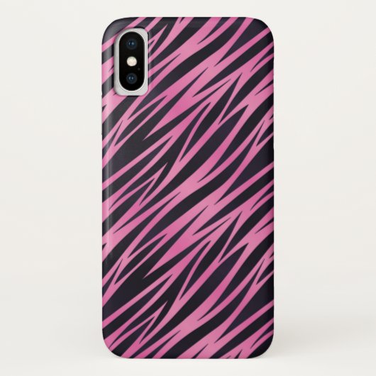 Roze Zebra Stripe achtergrond Case-Mate iPhone Case (Achterkant)