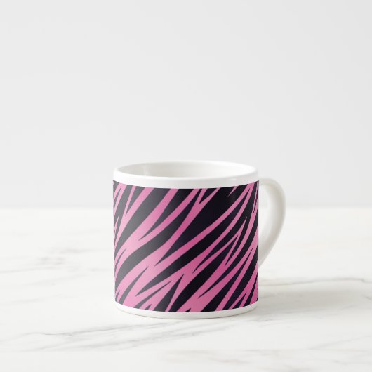 Roze Zebra Stripe achtergrond Espresso Kop (Voorkant rechts)