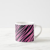 Roze Zebra Stripe achtergrond Espresso Kop (Rechts)