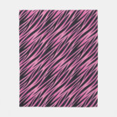 Roze Zebra Stripe achtergrond Fleece Deken (Voorkant)