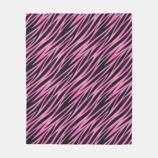 Roze Zebra Stripe achtergrond Fleece Deken (Voorkant)