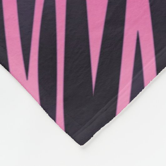 Roze Zebra Stripe achtergrond Fleece Deken (Hoek)