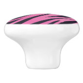 Roze Zebra Stripe achtergrond Keramische Knop (Zijkant)