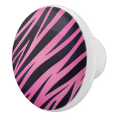 Roze Zebra Stripe achtergrond Keramische Knop (Rechts)