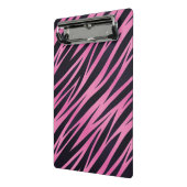 Roze Zebra Stripe achtergrond Mini Klembord (Angled2)
