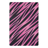 Roze Zebra Stripe achtergrond Mini Klembord (Achterkant)