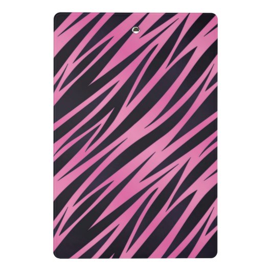 Roze Zebra Stripe achtergrond Mini Klembord (Achterkant)