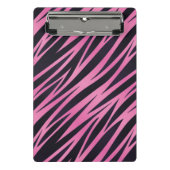 Roze Zebra Stripe achtergrond Mini Klembord (Voorkant)