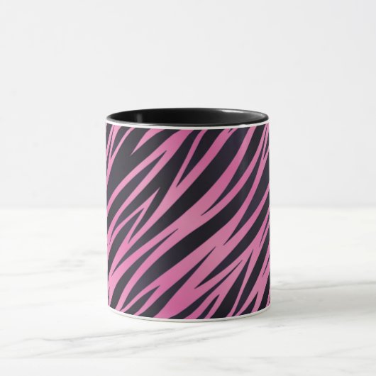Roze Zebra Stripe achtergrond Mok (Midden)