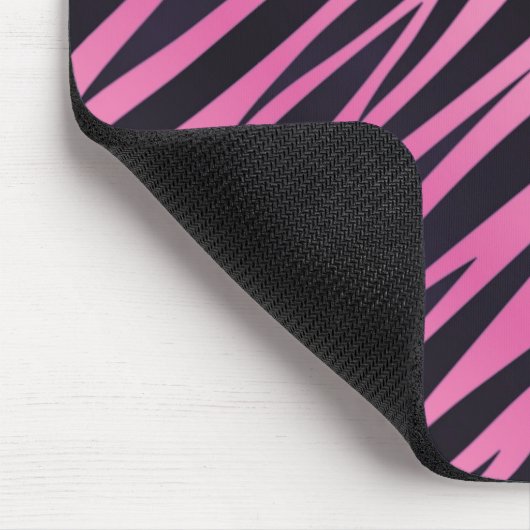 Roze Zebra Stripe achtergrond Muismat (Hoek)