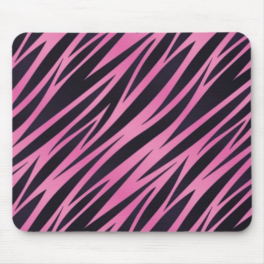 Roze Zebra Stripe achtergrond Muismat (Voorkant)