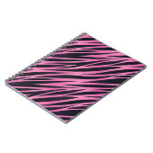 Roze Zebra Stripe achtergrond Notitieboek (Linkerzijde)