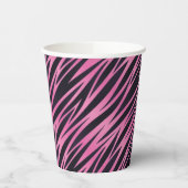 Roze Zebra Stripe achtergrond Papieren Bekers (Links)