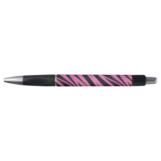 Roze Zebra Stripe achtergrond Pen (Voorkant)