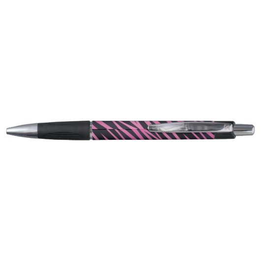 Roze Zebra Stripe achtergrond Pen (Achterkant)