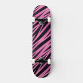 Roze Zebra Stripe achtergrond Persoonlijk Skateboard (Voorkant)