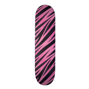 Roze Zebra Stripe achtergrond Persoonlijk Skateboard