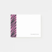 Roze Zebra Stripe achtergrond Post-it® Notes (Voorkant)