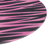 Roze Zebra Stripe achtergrond Snijplank (Hoek)