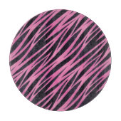 Roze Zebra Stripe achtergrond Snijplank (Voorkant)