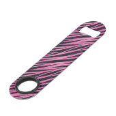 Roze Zebra Stripe achtergrond Speed Flessenopener (Voorkant Gekanteld)