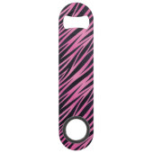 Roze Zebra Stripe achtergrond Speed Flessenopener (Achterkant)