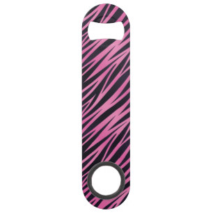 Roze Zebra Stripe achtergrond Speed Flessenopener
