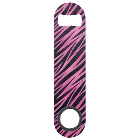 Roze Zebra Stripe achtergrond Speed Flessenopener (Voorkant)