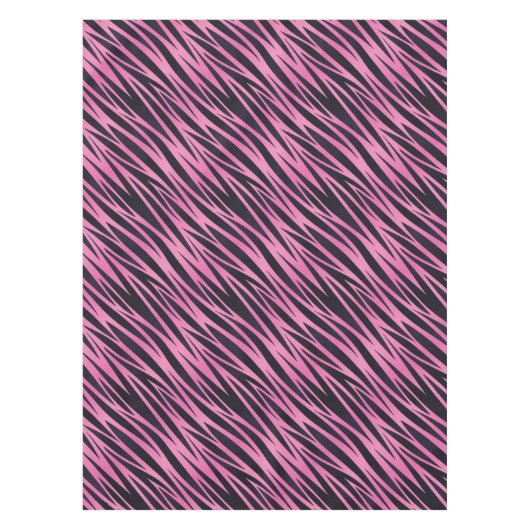 Roze Zebra Stripe achtergrond Tafelkleed (Voorkant)